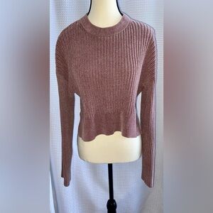 Dynamite‎ ribbed boxy pull on chenille sweater size small